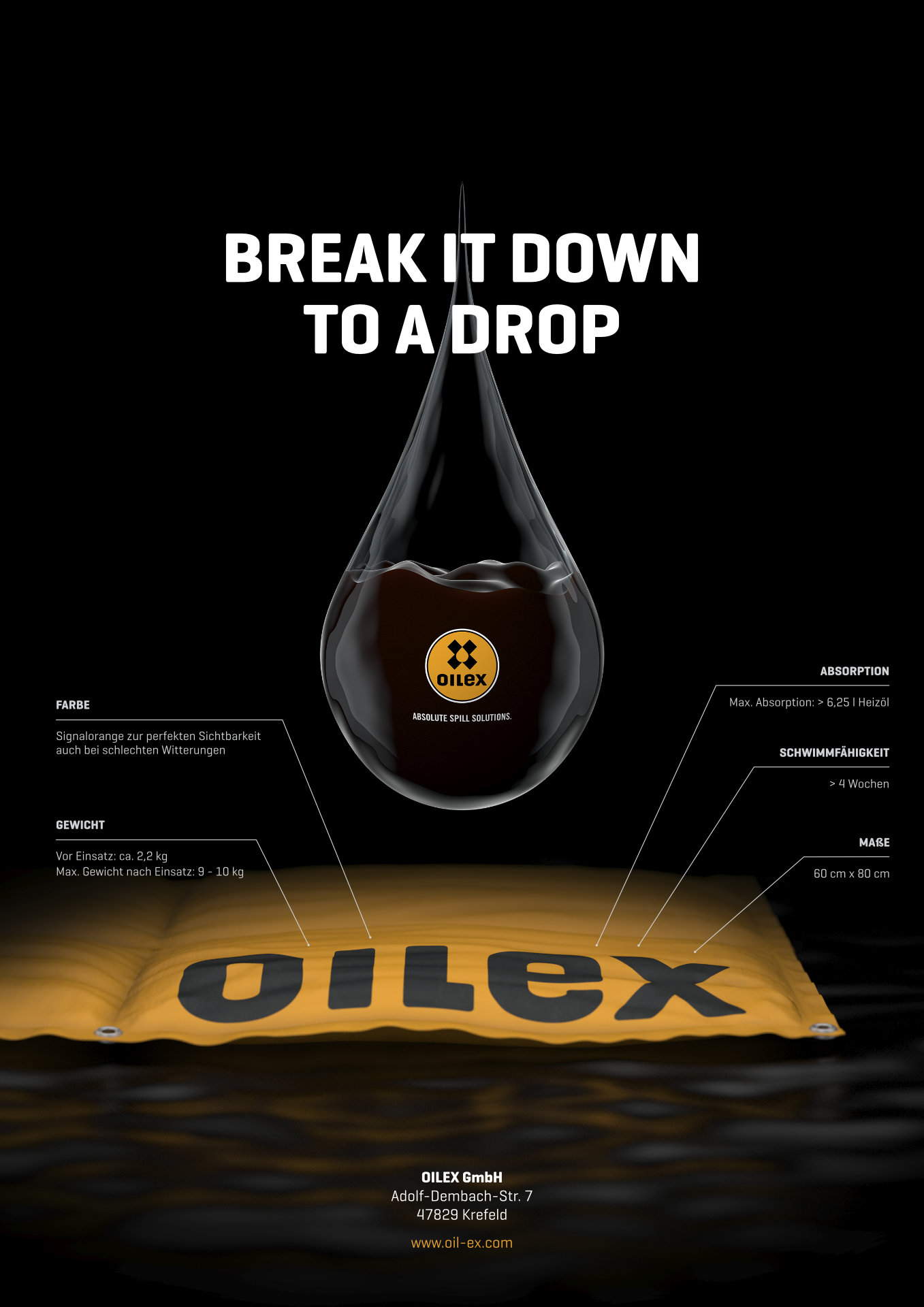 Plakatgestaltung für die Firma Oilex.